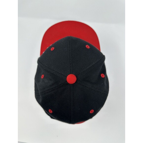 Top Gun Yupoong Black White SnapBack Wool Hat Vintage Tom Cruise Navy OSFM - Picture 8 of 11